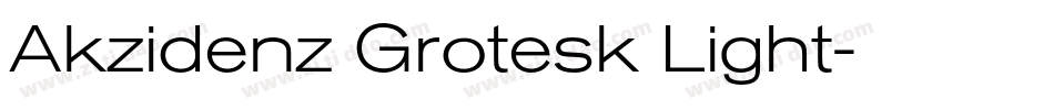 Akzidenz Grotesk Light字体转换